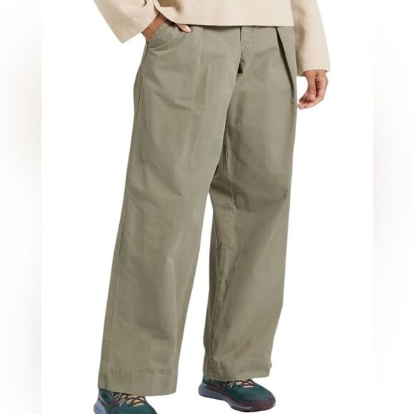 SLVRLAKE Lola Cotton Twill Wide-Leg Pants Size 12 - Picture 1 of 13